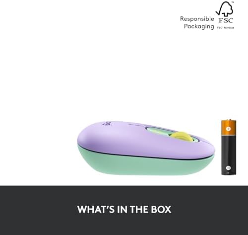 Logitech POP Wireless Mouse in Heartbreaker Rose – Customizable Emojis, Silent Click Technology, Precision Scrolling & Multi-Device Compatibility for Effortless Navigation and Personal Expression
