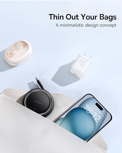 Baseus 100 W Retractable USB-C to USB-C Charging Cable – Versatile 6.6 ft Length with 7 Adjustable Stages for High-Speed Charging of i Phone 16/15 Pro Plus, Mac Book, i Pad Pro, Samsung S24/S23+ – Durable, Tangle-Free Solution for Home and Travel Charging Needs