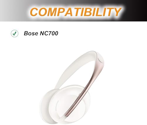 Upgrade Your Bose 700 Wireless Headphones with Luxurious Replacement Ear Cushions – Premium Soft Protein Leather & High-Density Noise Cancelling Foam for Superior Comfort and Sound Isolation – Seamless NC700 Compatibility in Sleek Black