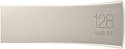 SAMSUNG BAR Plus 128 GB USB 3.1 Flash Drive – Ultra-Fast 400 MB/s Data Transfer, Rugged Metal Design for Maximum Durability, Ideal for Photos, Videos, and Music Storage, Enhanced Compatibility Across Devices, Sleek Titan Grey Finish