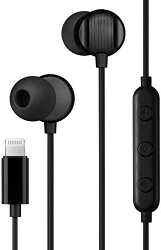 PALOVUE Lightning Earbuds: MFi Certified High-Fidelity Noise Isolation Headphones with Built-In Microphone for i Phone 14, 13, 12, 11 Pro Max, X, XS Max, XR – Premium Sound Quality and Ergonomic Comfort for Music Lovers and Professionals