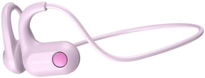 Ultra-Lightweight Kids Bluetooth Headphones – Advanced Air Conduction Technology for Safe Listening, IPX5 Waterproof Design, 15-Hour Battery Life, and Built-In Microphone – Perfect for School, Outdoor Adventures, and Interactive Learning in Vibrant Pink
