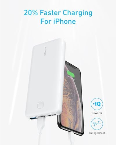Anker Power Core Essential 20 K Portable Charger – 20,000 m Ah High-Capacity Power Bank with 15 W Fast Charging, Dual USB-A Outputs, USB-C Input/Output for i Phone, Air Pods, and More – Ultimate Travel Companion for Uninterrupted Connectivity