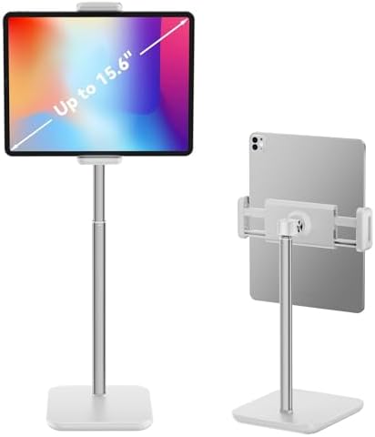 Tounee 360-Degree Ergonomic Tablet Stand – Ultimate Adjustable Desk Holder for i Pad Pro 12.9, Surface Pro & All 4.7-15.6″ Devices – Sturdy Clamp Design in Sleek Black for Enhanced Comfort and Productivity