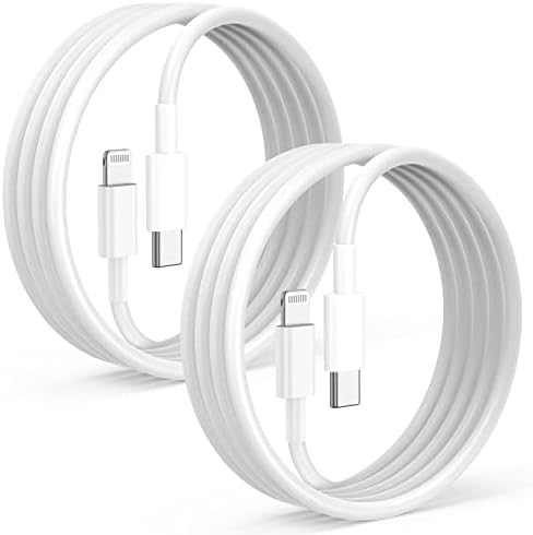 Blue Fast Charger Cable 2-Pack – 6 ft USB Type C to Lightning for i Phone 14/13/12 Pro Max, MFi Certified Charging Cord for Enhanced Speed & Compatibility – Durable Design for Everyday Use