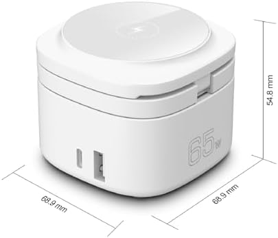 Ultimate 5-in-1 Foldable Wireless Charging Station – PD Fast Travel Charger for i Phone, Apple Watch, Air Pods & Laptops – Streamlined Compatibility & Enhanced Portability for Tech Enthusiasts and Frequent Travelers – Safeguarded Fast Charging Dock for Clutter-Free Convenience