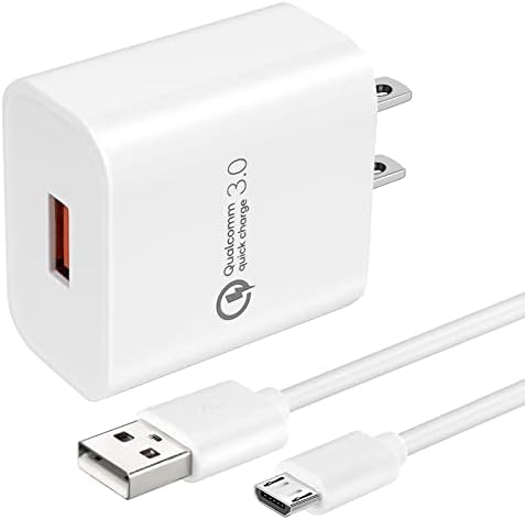 Rapid Charge 3.0 AC Adapter for Samsung Galaxy and More – Ultra-Fast Micro USB Wall Charger with 5 FT Cable for LG, Nexus, and Motorola Devices – Compact, Reliable Power Solution for Home, Office, and Travel