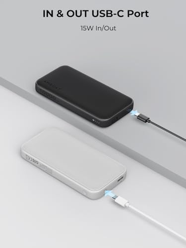 Dual Pack Ultra-Slim 10,000 m Ah USB C Power Bank – 15 W Fast Charging External Battery for i Phone 16/15/14/13, Galaxy S25/24, Pixel, and More – Lightweight, Durable, and Highly Compatible Portable Charger for On-the-Go Power
