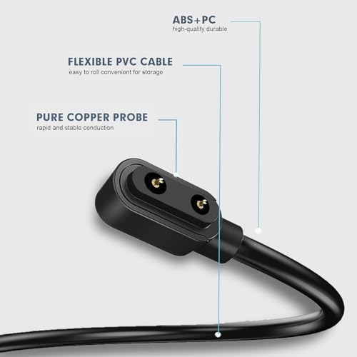 Magnetic Charging Cable for TOZO Open Ear Headphones – Ultra-Fast Replacement Charger with Enhanced Connection and Durable Design (Black) – Perfect for On-the-Go Audio Enthusiasts