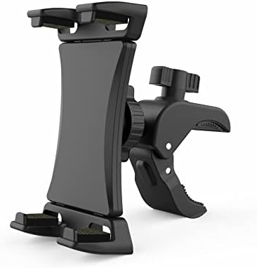 Versatile Tablet Stand & Bike Phone Holder for Indoor Gym – Universal Mount for Treadmills, Spinning Bikes, and Microphones – Compatible with i Pad Pro, i Pad Mini/Air & Smartphones (4.7″-12.9″) – Enhance Your Workout Experience with Adjustable Viewing Angles and Secure Stability