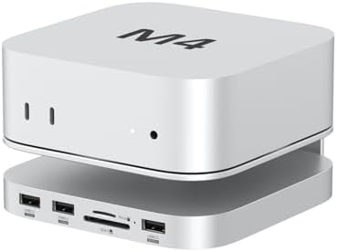 Elevate Your Mac mini Setup with the Akyyajaure 9-in-1 Aluminum Docking Hub – High-Speed M.2 NVMe SSD Enclosure, Lightning-Fast 10 Gbps USB-A2 Ports, Effortless SD/TF Card Readers, and USB 2.0 Connectivity for Unmatched Productivity and Style
