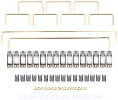 Ultimate Gold Plated PCB Stabilizers for Mechanical Keyboards – Translucent Smokey Design with Noise Reduction Films, Perfect Fit for 2 u, 6.25 u, and 7 u Spacebars – Elevate Your Typing Experience and Enhance Durability