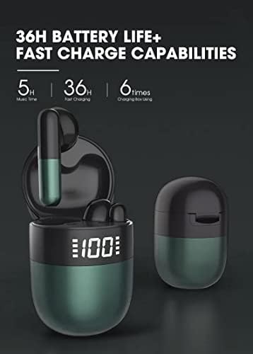 Next-Gen Bluetooth 5.2 In-Ear Wireless Earbuds with Intelligent Touch Controls – Sleek USB-C Charging Case, Advanced Noise Cancellation, and High-Fidelity Microphone for Effortless Sync with Android & i OS Devices (Vibrant Green) – Ultimate Audio Solution for Avid Listeners and Dynamic Professionals