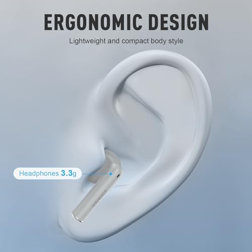 ZIPFORCE Bluetooth 5.3 True Wireless Earbuds with ENC Microphones – IPX6 Waterproof, Lightweight Design, 40-Hour Playtime, Touch Control Headphones for Seamless Audio Experience and Crystal-Clear Calls