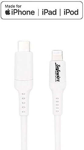 Apple Certified 20 W Fast Charger Bundle – Robust 6 ft USB-C to Lightning Cable & Power Adapter for i Phone 13, 12, 11 Pro Max, XS, XR, X, 8 Plus, 7, 6 S, 6, SE, 5 S, 5 C, 5, i Pad, i Pod (White) – Ultimate Charging Speed & Reliability for All Apple Devices