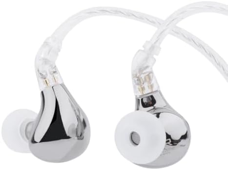 Elevate Your Sound with Linsoul BLON BL03 II Wired Hi-Fi In-Ear Monitors – Premium 10 mm Dual-Chamber Dynamic Driver Earbuds Featuring Detachable 2-Pin Cable & Type-C Connector for Enhanced Portability, Ergonomically Crafted for Musicians and Audiophiles in Stylish Silver Finish