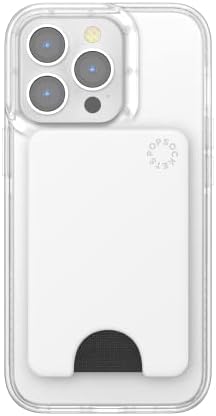 Sleek Mag Safe Compatible Pop Sockets Slim Phone Wallet – Minimalist Card Holder for Effortless Wireless Charging & On-the-Go Convenience – Stylish White Design for Modern Lifestyles, Perfect for Essential Cards and Easy Access