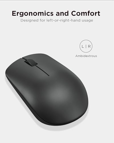 Lenovo 530 Wireless Mouse – Ergonomic Abyss Blue Design with 2.4 GHz Nano USB Receiver, 1200 DPI Optical Sensor for Precision Tracking, Lightweight & Portable for Effortless Navigation, Ideal for Left & Right-Handed Users, Perfect Companion for Work or Travel