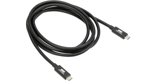 OWC Thunderbolt 4 Cable – 2.0 Meter (6.56 ft.) – Ultra-Fast 40 Gb/s Data Transfer & 100 W Power Delivery – Thunderbolt Certified, Compatible with Thunderbolt 4, 3, USB-C & USB4 Devices – Sleek Black Design for Enhanced Connectivity & Reliability