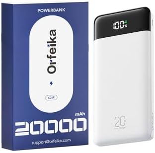 High-Capacity 20000 m Ah Fast Charging Power Bank with Built-In Cables – Ultimate Portable Charger for i Phone 16/15, Galaxy, and Android Devices | 20 W PD USB-C Battery Pack for Travel Enthusiasts with 6 Outputs for Multi-Device Charging