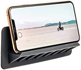 TOOLETRIES The Jack Shower Phone Holder – Designed for Shower Bath or Bathroom Mirror. Holds Any Phone Tablet ipad no-Residue Adhesive Grip to Shiny Surfaces (Charcoal) – Enhanced Compatibility and Speed