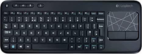 Logitech K400 Wireless Touch Keyboard with Integrated Multi-Touch Pad – Effortless Control for Smart TVs and Laptops, Ideal for Home and Office Use