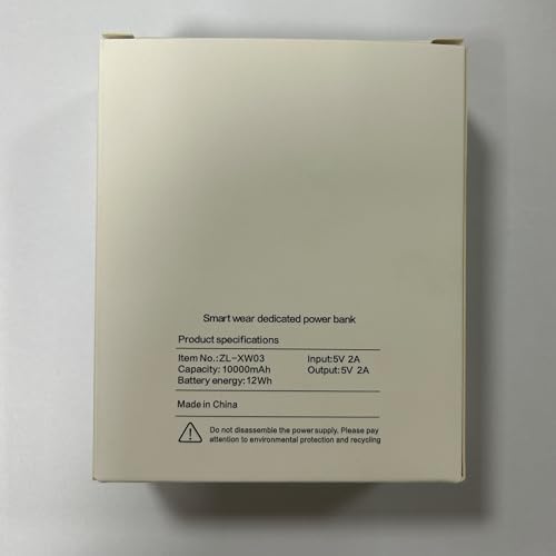 Ultimate 10000 m Ah Heated Vest Battery Pack – Compact Dual USB Power Bank for Enhanced Outdoor Comfort, Compatible with Heated Clothing and Fast Charging Solutions, Lightweight and Portable for Hiking, Skiing, and Daily Adventures