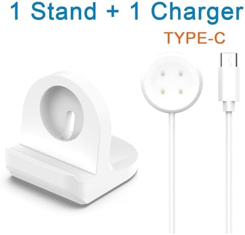 Elegant White Charging Dock for Google Pixel Watch 3/2 – Effortless Cable Management for a Neat Nightstand – Sturdy Silicone Base for Ultimate Stability – Rapid Type-C Charging for Hassle-Free Overnight Power – Perfect Addition for an Organized Lifestyle and Enhanced Smartwatch Accessibility
