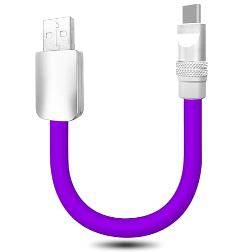 Ultra-Compact 240 W USB C Charging Cable – Sleek 4-Inch Power Bank Connector for i Phone 15/16 & Samsung Galaxy – Durable Tangle-Free Design for Effortless Portability – Essential Travel Accessory for Fast On-the-Go Charging Needs