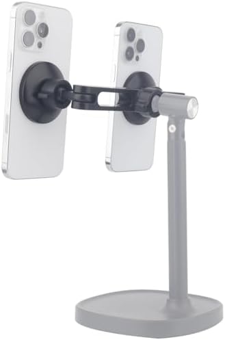 Dual 17mm Ball Mount Splitter Adapter for Phone, 17mm Ball Mount Extension 1 to 2 Joint Head Connector Base, with Ball Socket and 1/4 Thread Interface for Car/Desk Phone Arm, Tripods – Enhanced Compatibility and Speed