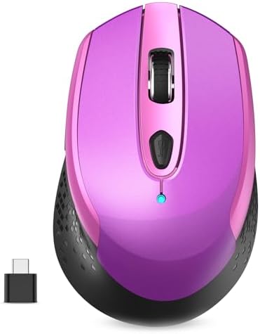 Elevate Your Productivity with the Race GT USB C Wireless Mouse – Ergonomic Design, 2.4 GHz Connectivity, and 6 Customizable Buttons for Mac & PC Users – Precision at Your Fingertips with Adjustable DPI Settings for Seamless Work and Play