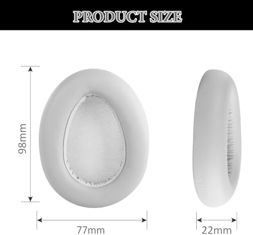 Enhance Your Audio Experience with Aiivioll JBuds Lux ANC Replacement Ear Pads – Premium Protein Leather & Noise Isolation Foam for JLAB Wireless Headphones in Elegant White – Effortless Installation for Ultimate Comfort and Superior Sound Quality