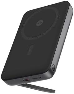 Magnetic 10000 m Ah Fast Charging Power Bank with Foldable Stand – Ultra-Compact USB-C Wireless Charger for i Phone 12/13/14/15/16 Series – Seamless Mag Safe Compatibility for On-the-Go Convenience and Quick Power Boosts