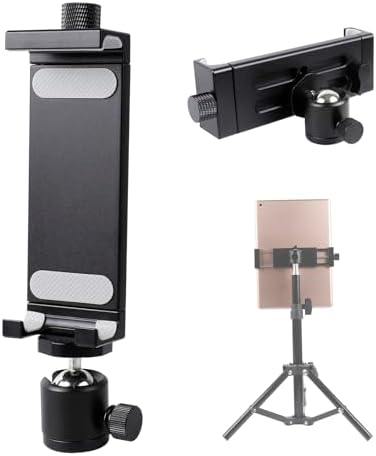 Premium 360-Degree Rotating Aluminum Alloy Tablet Holder with 1″ Ball Head – Versatile Mount for i Pads and Devices 4.7″-12.9″, Compatible with RAM Mounts – Ultimate Stability and Portability for Home or On-the-Go Use