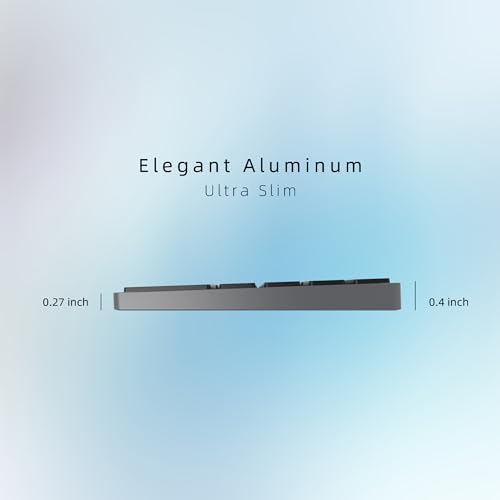 Sleek Space Gray Bluetooth Keyboard for Mac – Rechargeable Wireless Aluminum Design, Low-Profile Silent Keys for Enhanced Typing Comfort, Perfectly Compatible with i Mac, Mac Book & i OS Devices – Elevate Your Workspace Experience