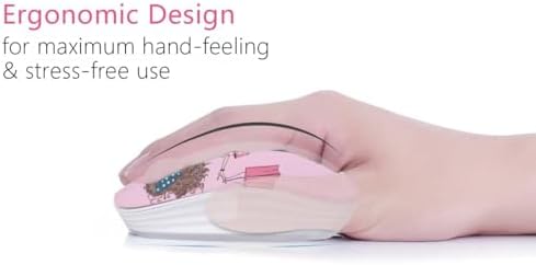 Ultra-Quiet Wireless Mouse with Nano Receiver – Perfect for PC, Laptop & Mac Book | Portable Optical Mice for Effortless Navigation | Ergonomic Design for Comfort & Productivity | Ideal for Mobile Professionals & Students