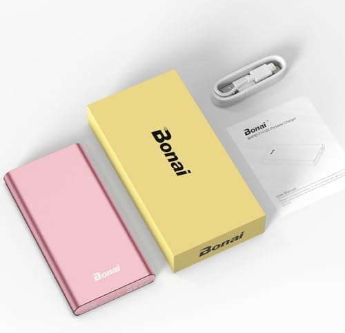 BONAI 12,000 m Ah Portable Power Bank – Ultra-Fast Charging with Dual USB-C Ports for i Phone 15/14/13/12, Galaxy Android, and i Pad – Sleek, Lightweight Design for On-the-Go Convenience and Enhanced Device Compatibility