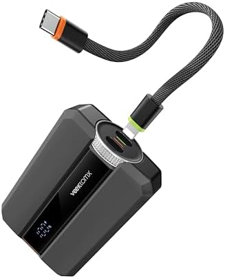VEEKTOMX 30 W Fast Charging Portable Power Bank – 10,000 m Ah Mini Charger with Detachable Cable & Dual Ports for i Phone 15/14, Samsung, Mac Book, and Air Pods – Lightweight Travel Battery Pack for Ultimate Device Compatibility and Speed