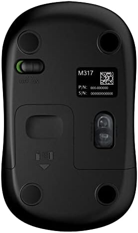 Logitech M317 Colt Glossy Wireless Mouse – Ultra-Responsive 2.4 GHz Connection, 1000 DPI Precision Tracking, 12-Month Battery Life – Ideal for PC, Mac, Laptops, and Chromebooks – Ultimate Comfort and Portability for Work and Play