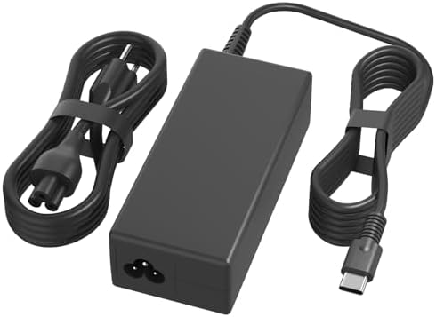 High-Efficiency 65 W USB-C Charger for HP Chromebooks and Elite Books – Fast Charging AC Adapter for Pro Book 440/450 & X360 Series – Universal Compatibility Ensuring Optimal Performance – Ideal Replacement for 45 W HP Chargers with Enhanced Power Delivery