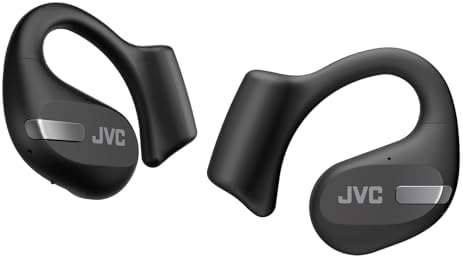 JVC Nearphones: Open Ear True Wireless Earbuds with 16 mm Drivers for Immersive Sound Quality, 38-Hour Battery Life, and Ultra-Portable Design – Ideal for Active Lifestyles and Enhanced Situational Awareness (Beige) – Effortless Device Pairing for Seamless Listening Experience