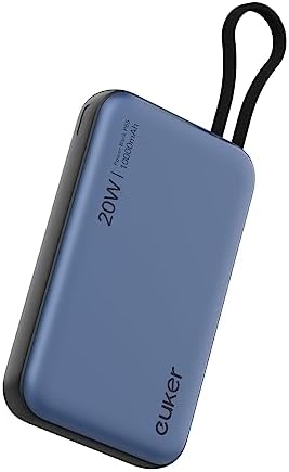 Magnetic Portable Charger with Built-in Cable – 20 W PD Fast Charging Power Bank for i Phone 14/13/12, 10,000 m Ah Capacity, Wireless Compatibility, Lightweight Design for Ultimate Convenience and Reliability