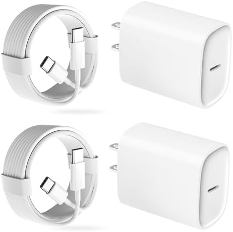 Unlock Rapid Charging Efficiency with the 20 W USB-C Power Adapter and 10 ft Cable – Ideal for i Phone 16, 15 Pro, and Galaxy S24 for Ultimate Portability and Convenience