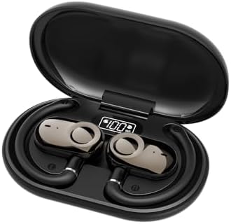 URIZONS Elite Wireless Gaming Earbuds – Ergonomic Over-Ear Bluetooth Headset with Ultra-Low Latency for Gamers and Athletes – Supreme Sound Clarity, Secure Earhook Stability, and Compact Charging Case in Sleek Black Design for Ultimate Performance
