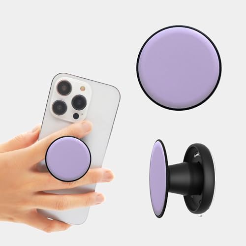 Elevate Your Mobile Experience with the One-Touch Expanding Kickstand Phone Grip in Basic Purple – Innovative Silicone Comfort, Effortless Attachment, Wireless Charging Compatible for Ultimate Stability and Hands-Free Convenience