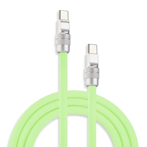 Chubbycable Chubby 2.0 Premium Fast Charging Cable – 240 W Power Delivery, 4.9 ft Type-C to Type-C Silicone Cord, Tangle-Free Design in Eye-Catching Red for Optimal Data Transfer and Enhanced Durability