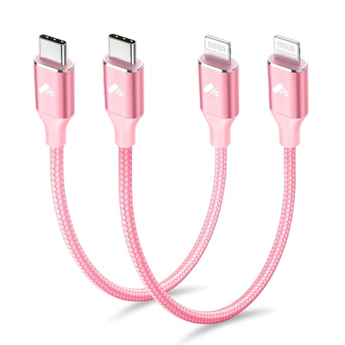 6 FT USB C to Lightning Charging Cable 2 Pack – MFi Certified Braided Fast Charger for i Phone 14/13/12 Series and i Pad – Durable, High-Speed Data Transfer and Enhanced Compatibility for All Apple Devices