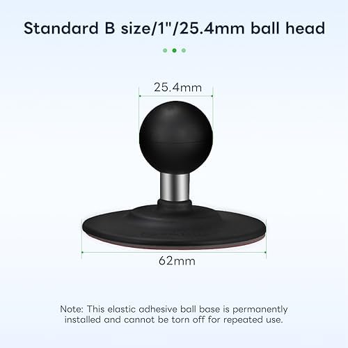 FANAUE Versatile 1″ Flex Adhesive Ball Base for RAM Mounts – Secure and Adaptable Phone Mounting Solution for Motorcycles, Bicycles, and Car Dashboards – Durable Suction Cup Design for Unmatched Stability and Effortless Adjustments