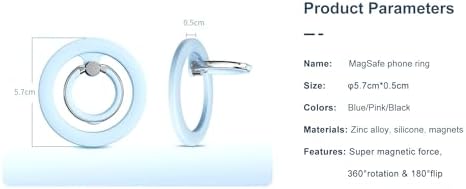 Tron Magnetic Ring Holder: Ultimate Mag Safe Grip for i Phone 16, 15 Pro, 14 Plus, 13, 12 Pro Max – One-Handed Convenience with Robust Magnetic Security – Sleek Black Design for Everyday Use – Lightweight & Effortless Installation for On-the-Go Lifestyle – Durable Smartphone Accessory for Enhanced Usability