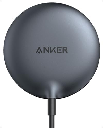 Anker Mag Safe Charging Pad for i Phone 16 Series – Qi2 Certified 15 W Fast Wireless Charger with Magnetic Alignment, Compatible with i Phone 16/16 Plus/16 Pro/16 Pro Max/15/14/13/12 – Sleek, Portable Design for Effortless Power-Up and Enhanced Stability